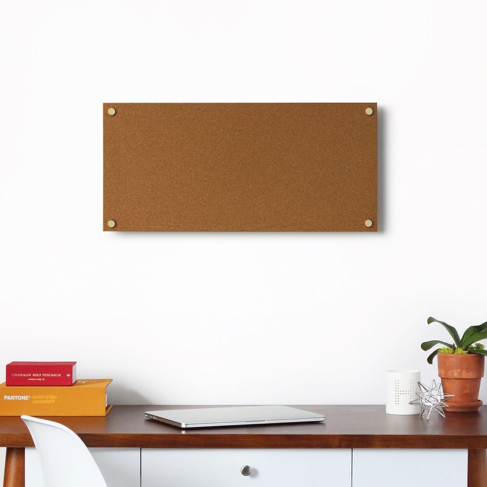 Modern Cork Board, Gold Hardware, Extra Small - Image 0
