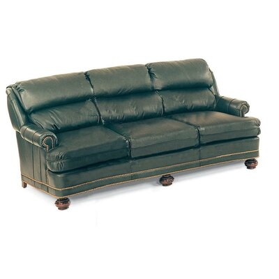 Blayne 82" Genuine Leather Rolled Arm Sofa - Image 0