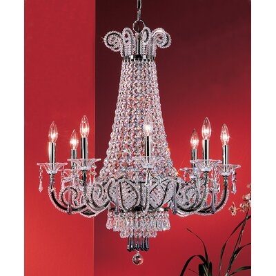 Beaded Leaf 8-Light Candle Style Empire Chandelier - Image 0
