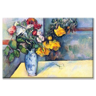 Still Life with Flowers in a Vase Painting Print on Wrapped Canvas - Image 0