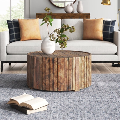 Lumberton Solid Wood Drum Coffee Table - Image 0