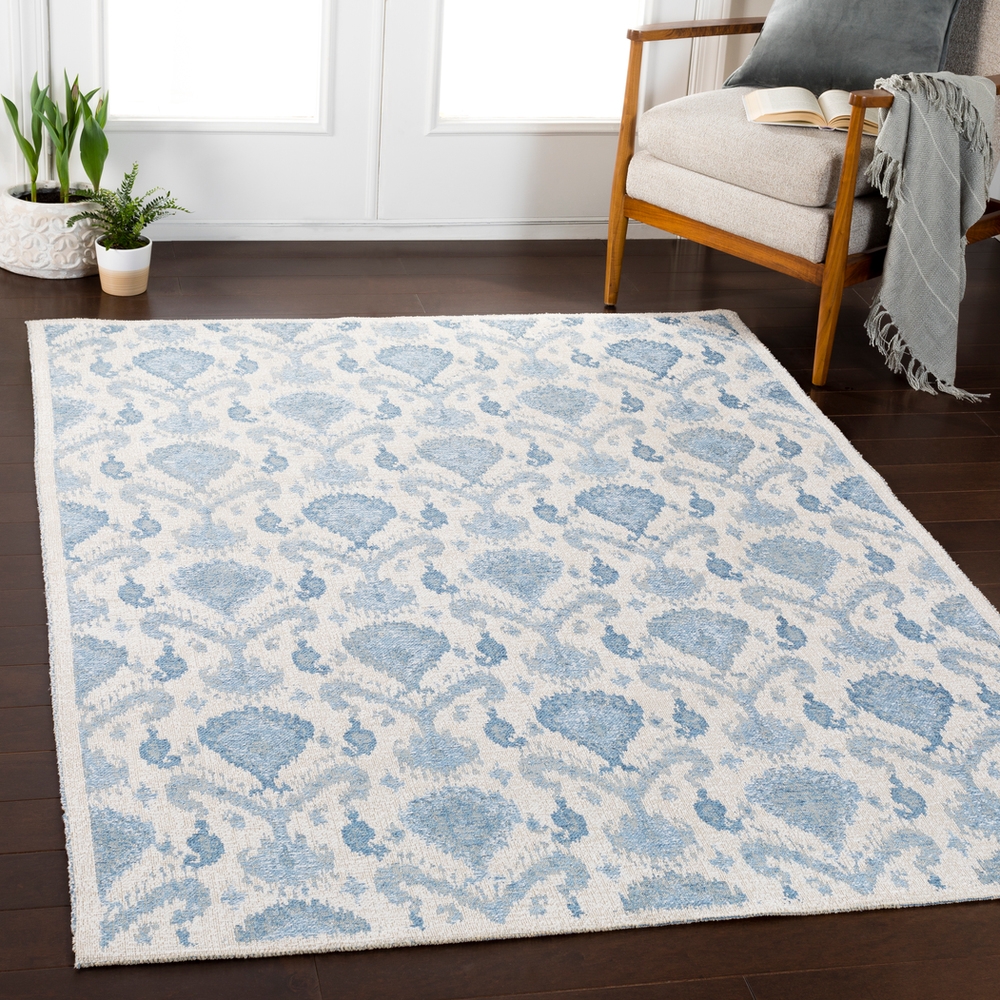 Kilim Blue Indoor 2'7" x 7'3" Machine Woven Rug - Image 1