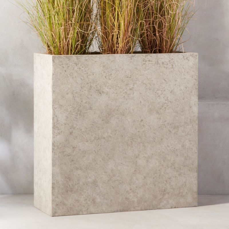 Ash Rectangular Concrete Planter XL - Image 5