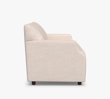 SoMa Hazel Upholstered Grand Sofa 85.5", Polyester Wrapped Cushions, Basketweave Slub Ash - Image 4