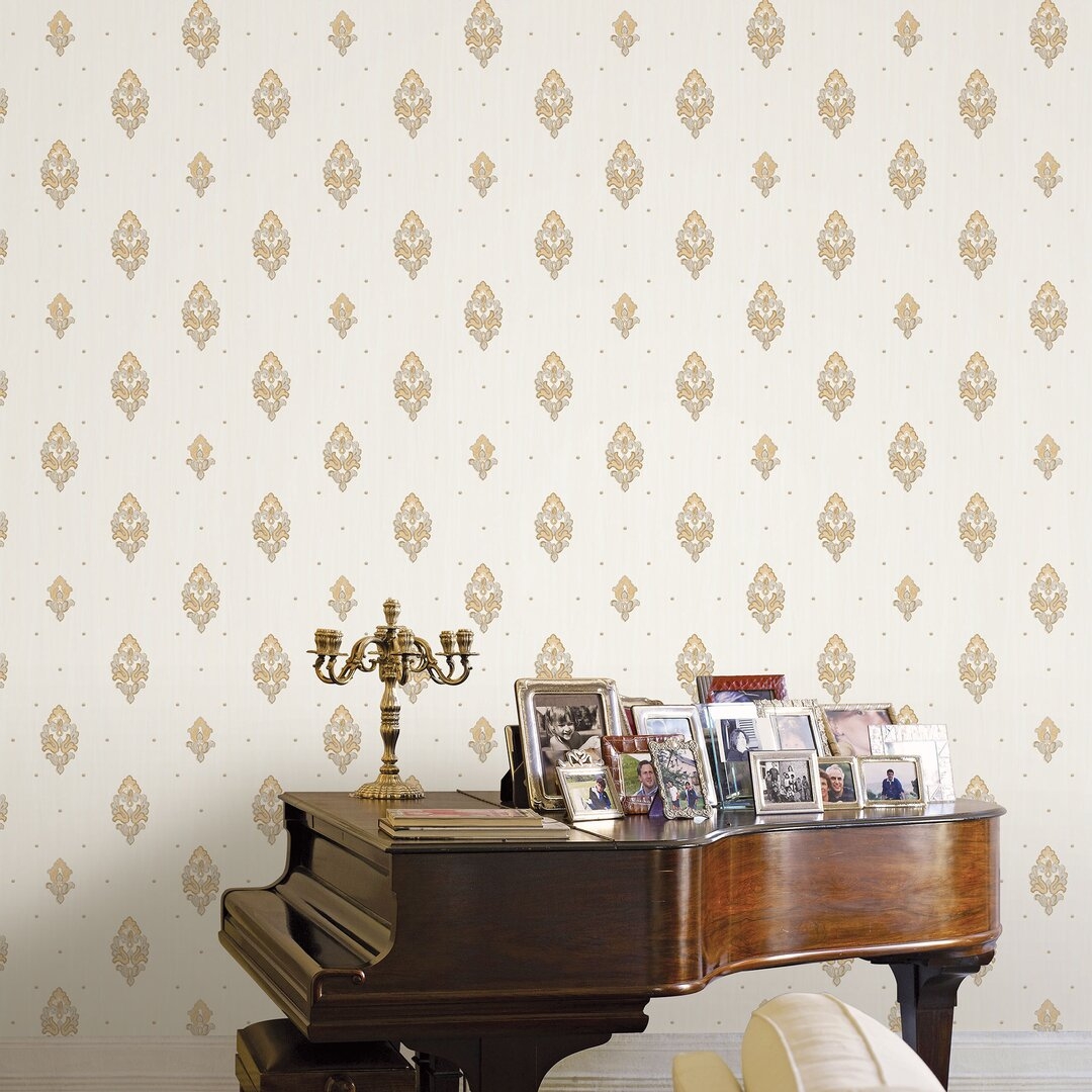 Galerie Wallcoverings Opulence Luxury Italian Motif Glitter/Shimmer Double Width 33' L x 42"" W Wallpaper Roll - Image 0