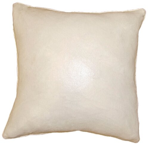 Square Feathers Linen Pillow Cover & Insert - Image 0