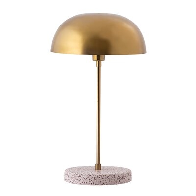 Bax 20.9" Pink/White/Brass Table Lamp - Image 0