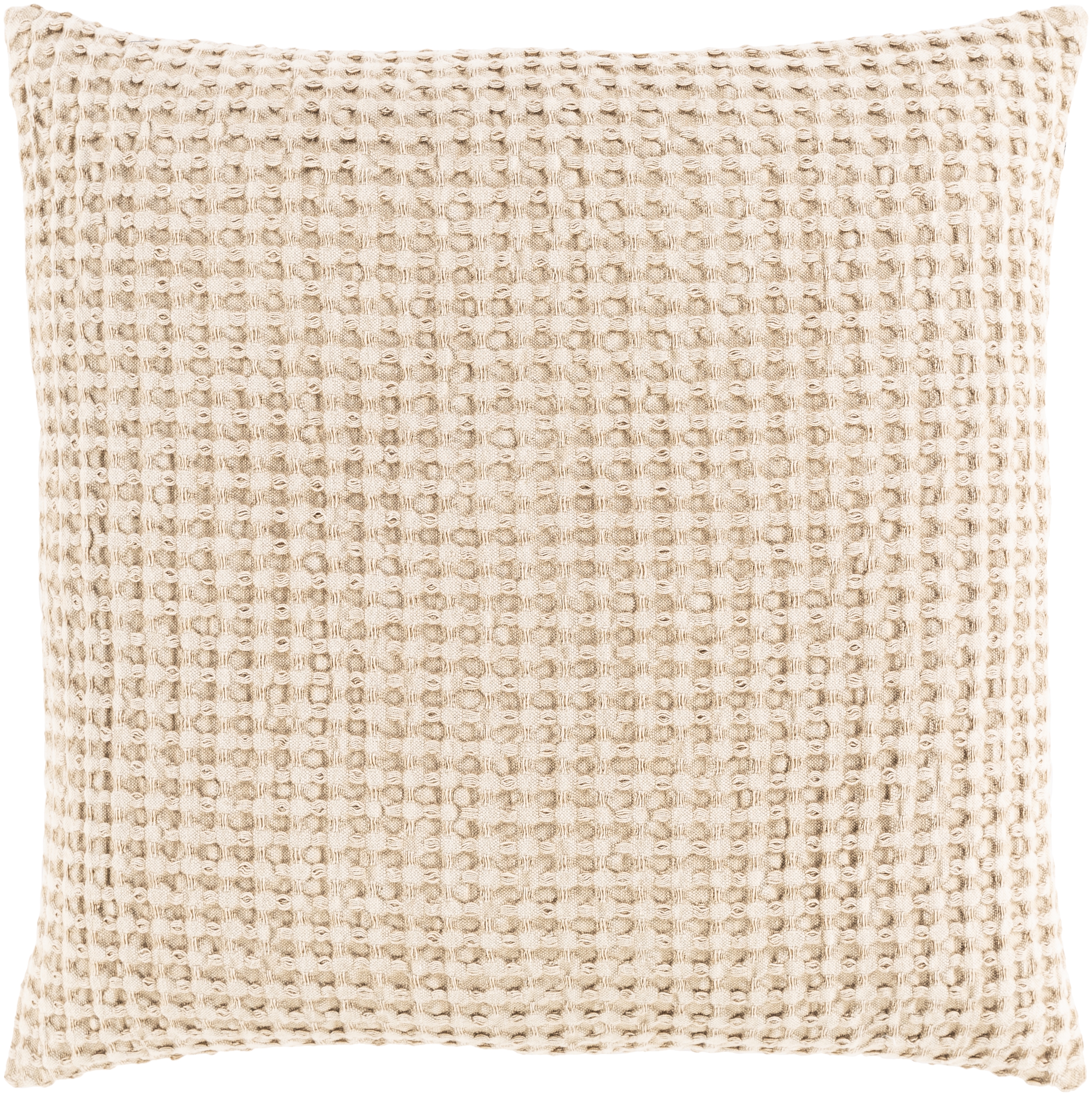 Waffle Throw Pillow, 22" x 22", with poly insert - Image 0