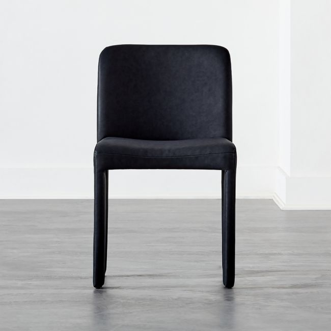 Hide Faux Leather Black Dining Chair - Image 0