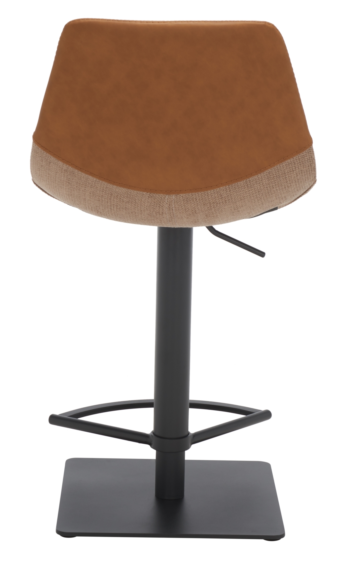 Rylen Gas Lift Bar Stool - Cognac / Black - Safavieh - Image 7