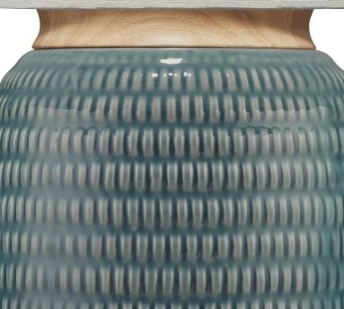 Juna Ceramic Table Lamp, Blue - Image 1