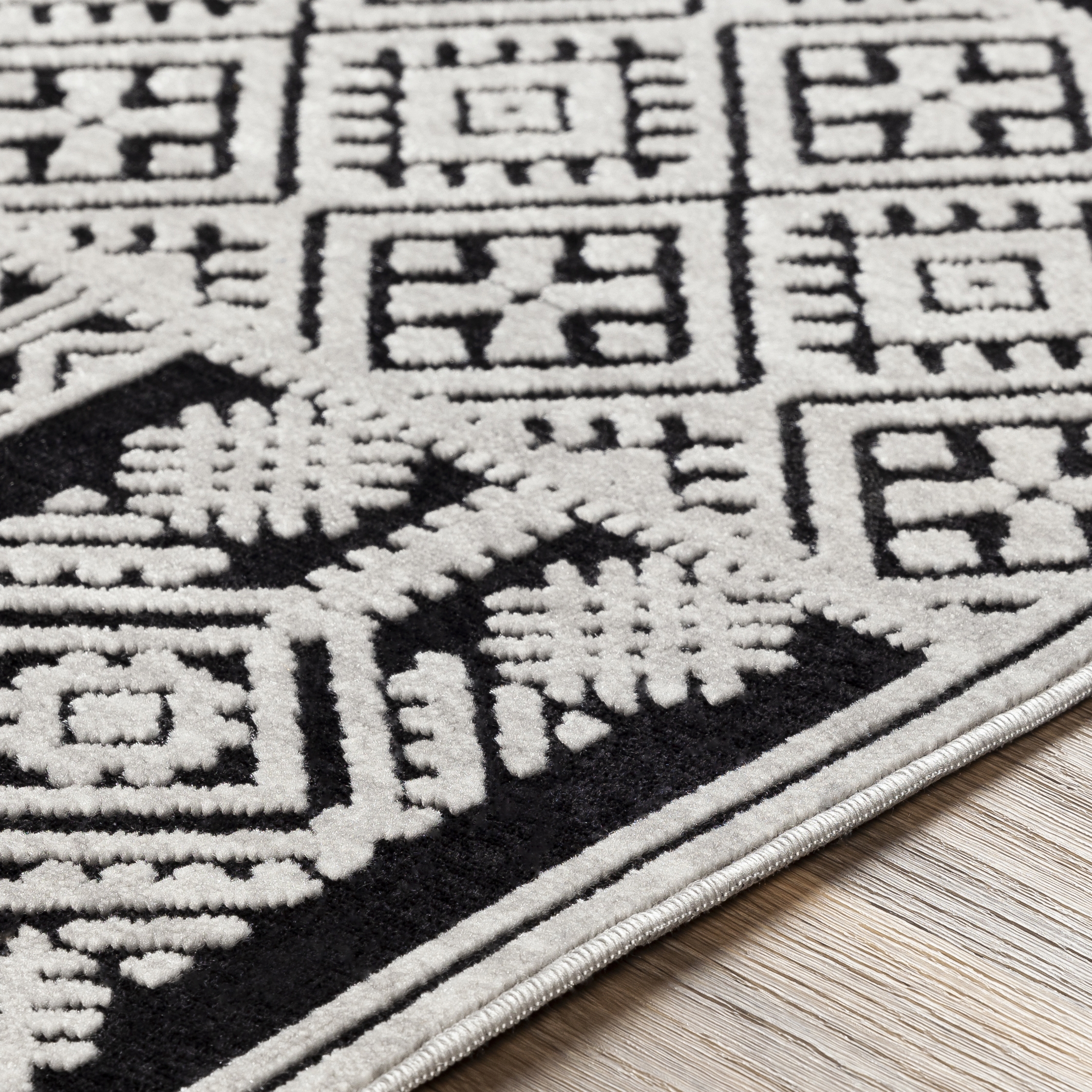 Dantel Gray Indoor 2' x 2'11" Machine Woven Rug - Image 3