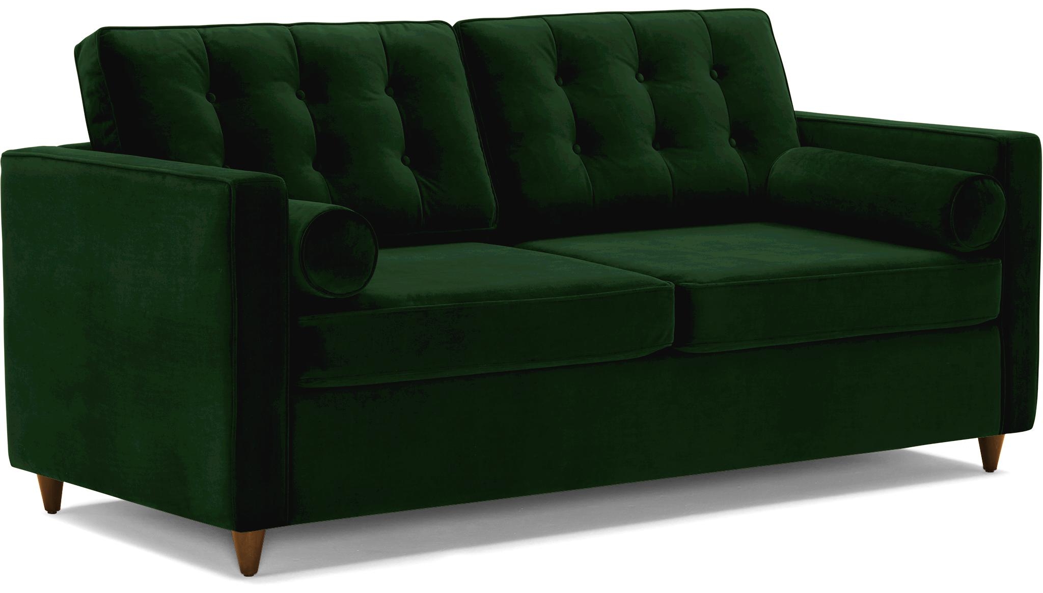 Green Braxton Mid Century Modern Sleeper Sofa - Royale Evergreen - Mocha - Image 1