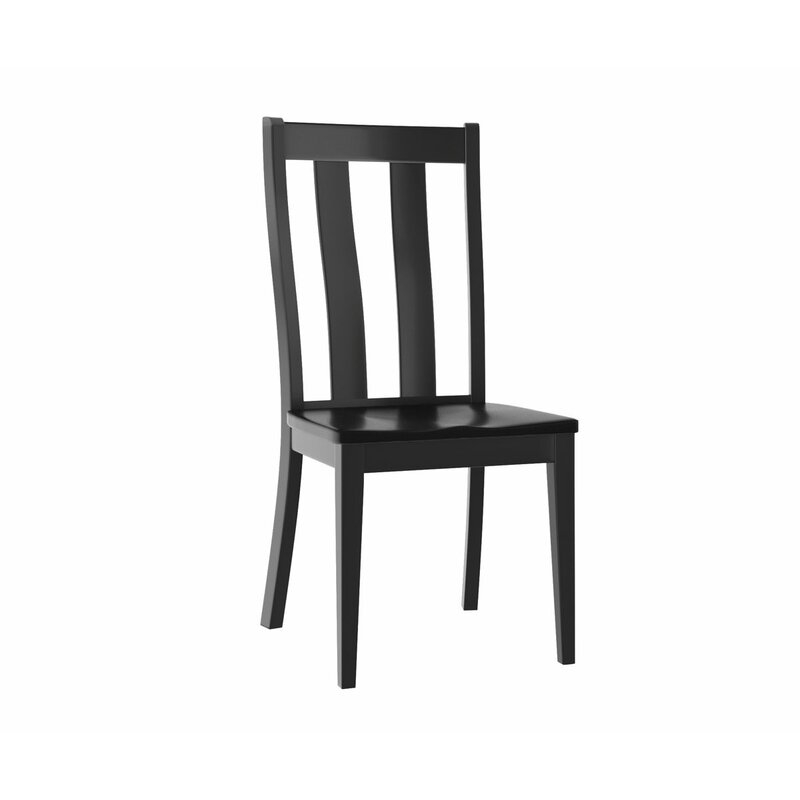 Canal Dover Furniture Benson Solid Wood Slat Back Side Chair in Black - Image 0