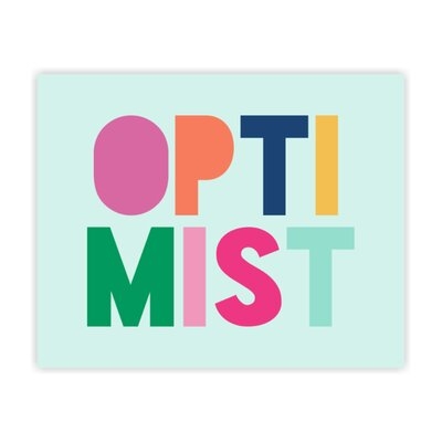 Optimist - Unframed Textual Art Print on Paper - Image 0