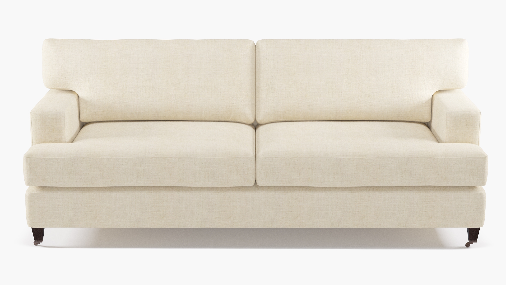 Classic Sofa, Talc Everyday Linen, Espresso - Image 0