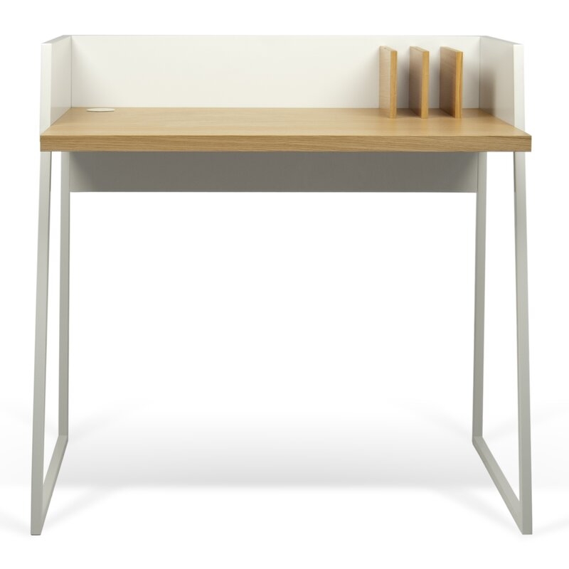 Writing Desk Color (Top/Frame): Oak/Matte White - Image 0