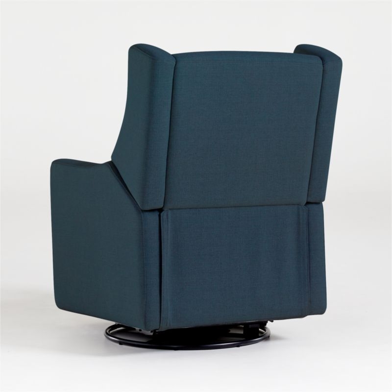 Babyletto Kiwi Navy Power Recliner & Swivel Glider in Eco-Performance Fabric - Image 4