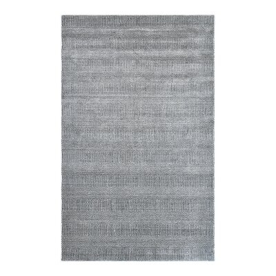 Reese Striped Hand Knotted Charcoal Area Rug - Image 0