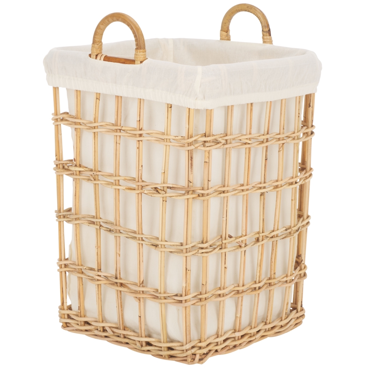 Runa Basket W/ Liner - White / Natural - Safavieh - Image 6