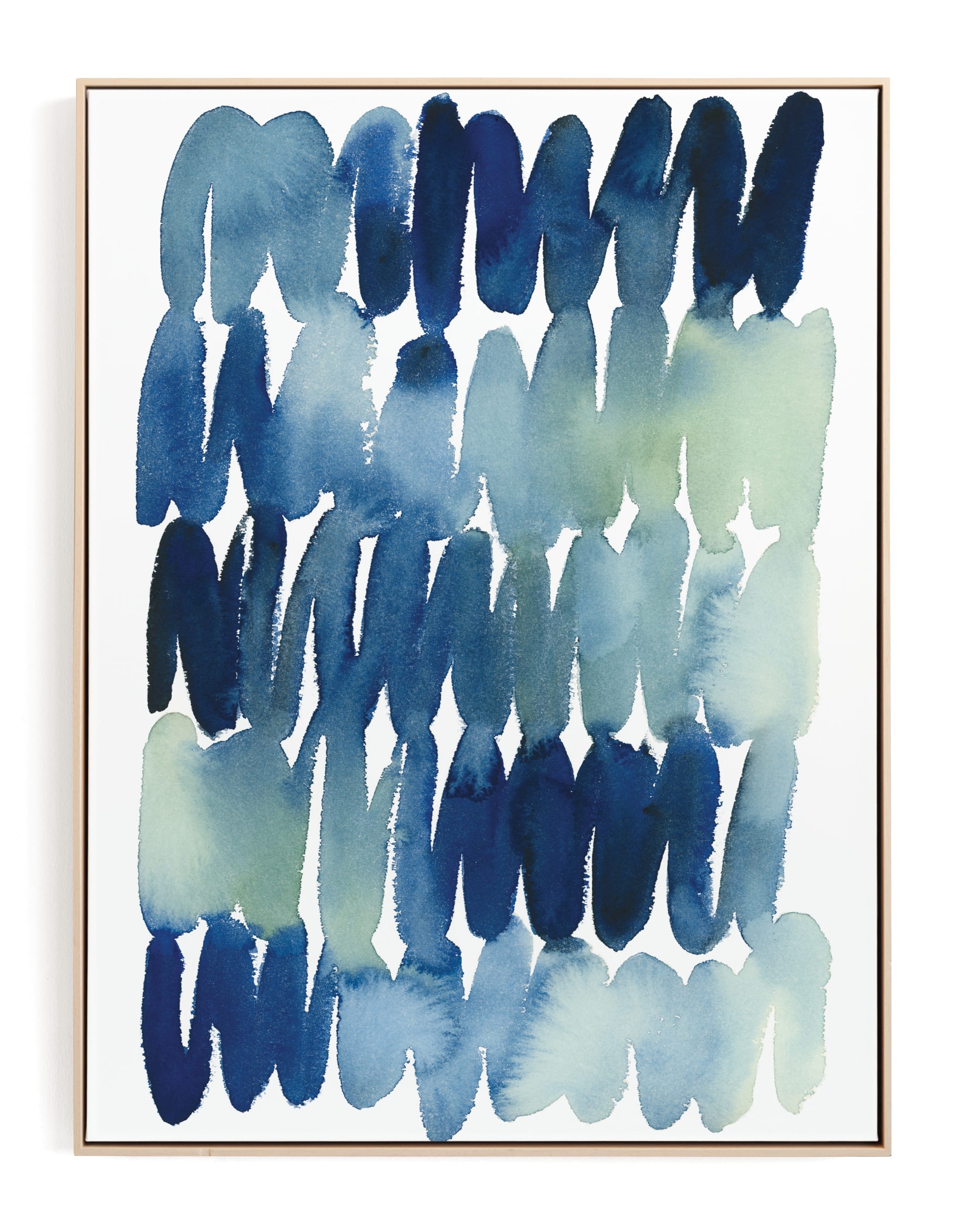 Scribbles In Blue Art Print - Image 0