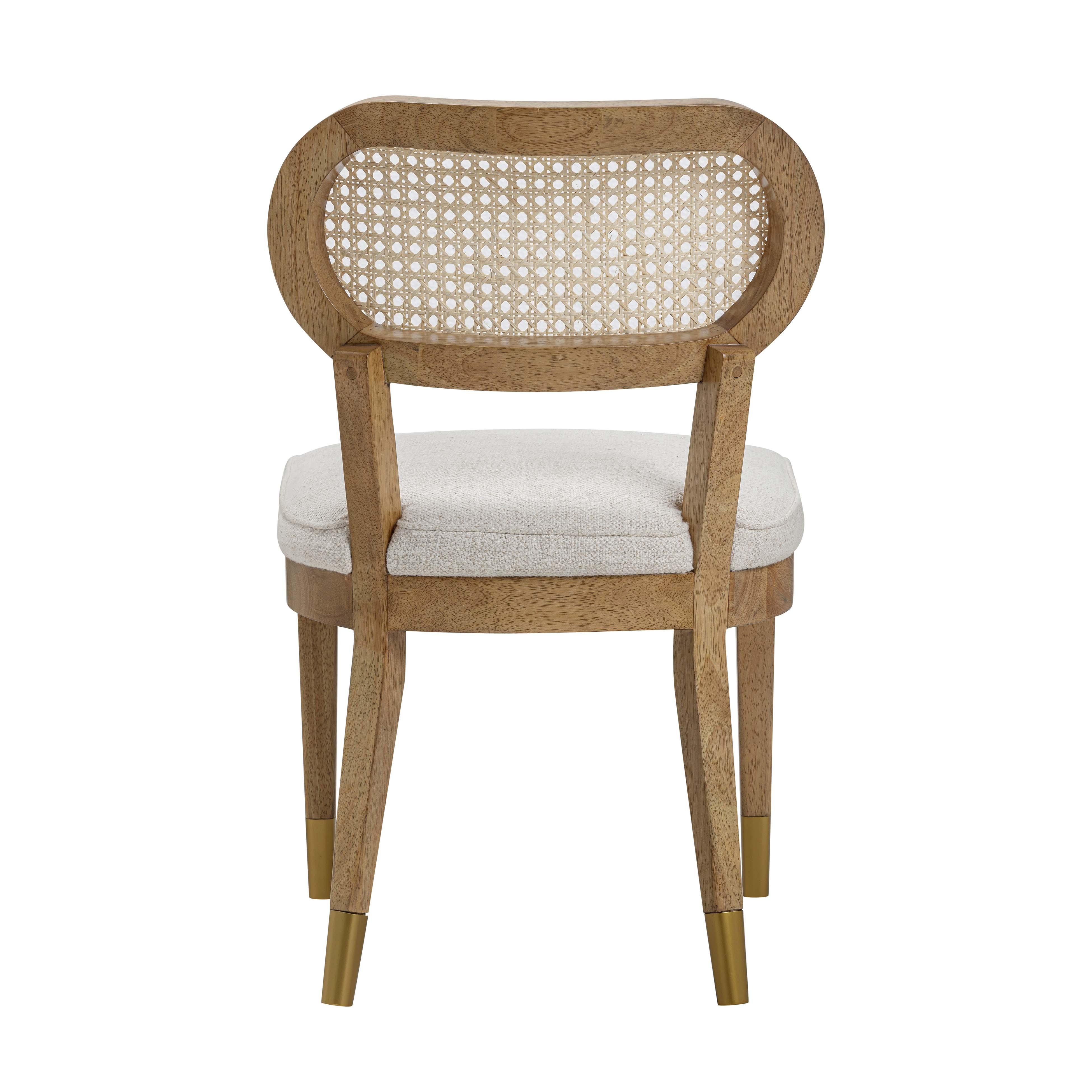 Cosette Natural Performance Linen Dining Chair - Image 2