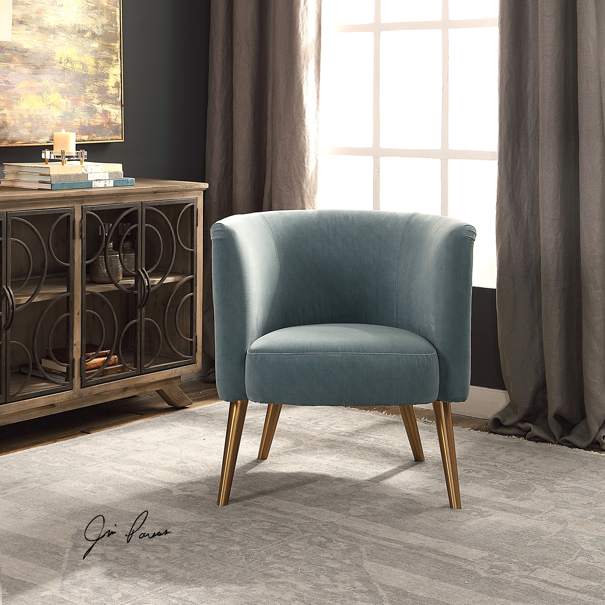 Haider Gray Accent Chair - Image 8