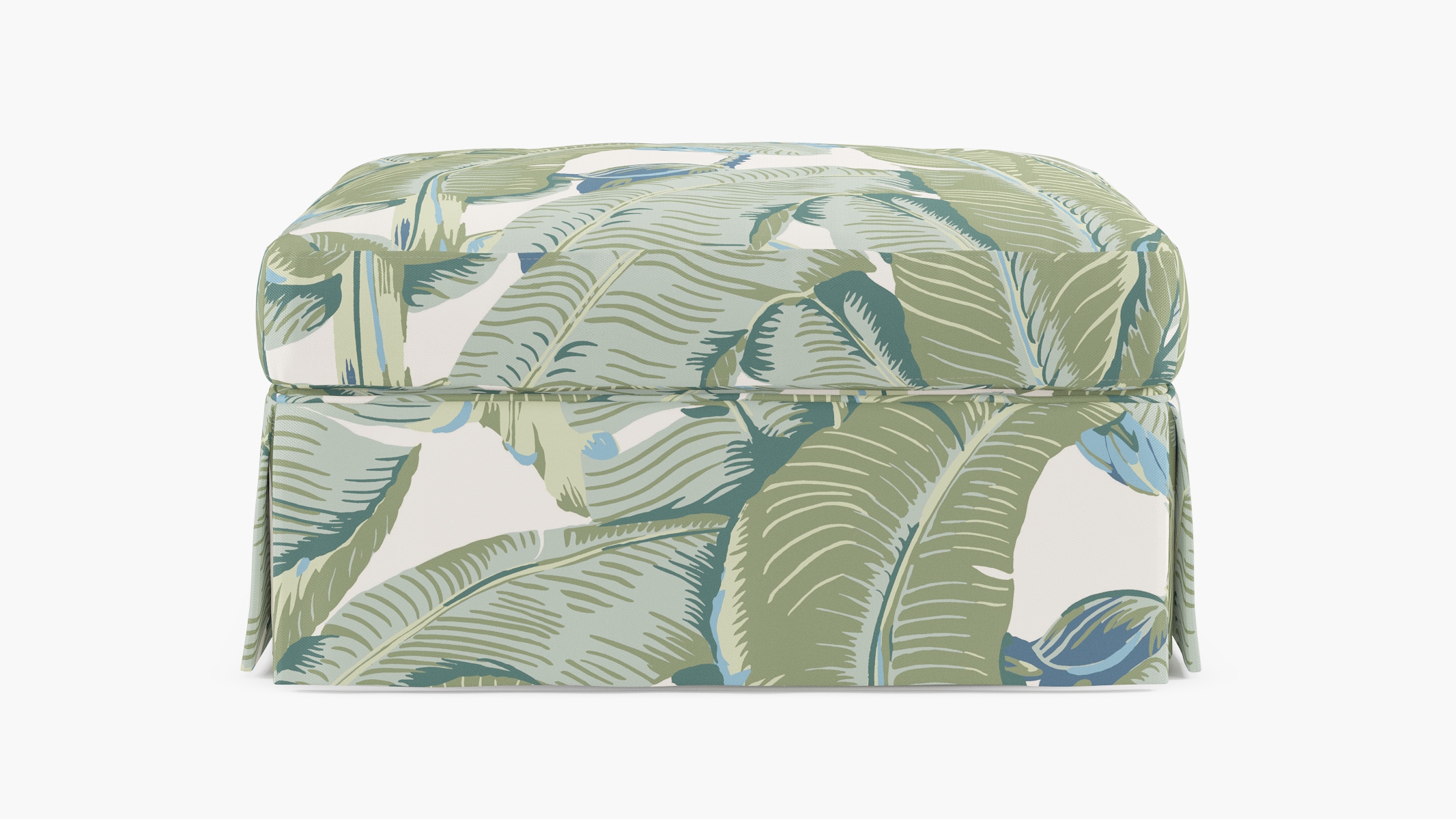 Skirted Cocktail Ottoman, Pistachio Martinique® - Image 0