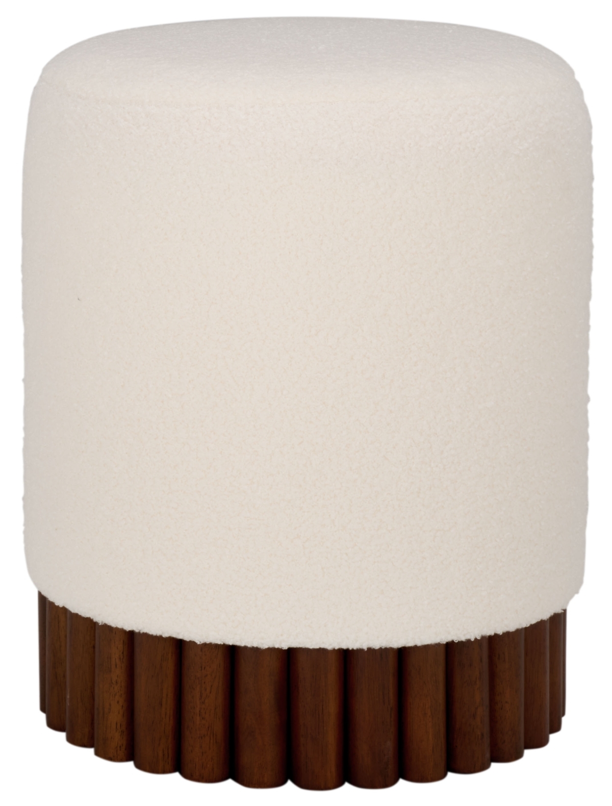 Cerna Ottoman - Off White / Dark Brown - Safavieh - Image 0