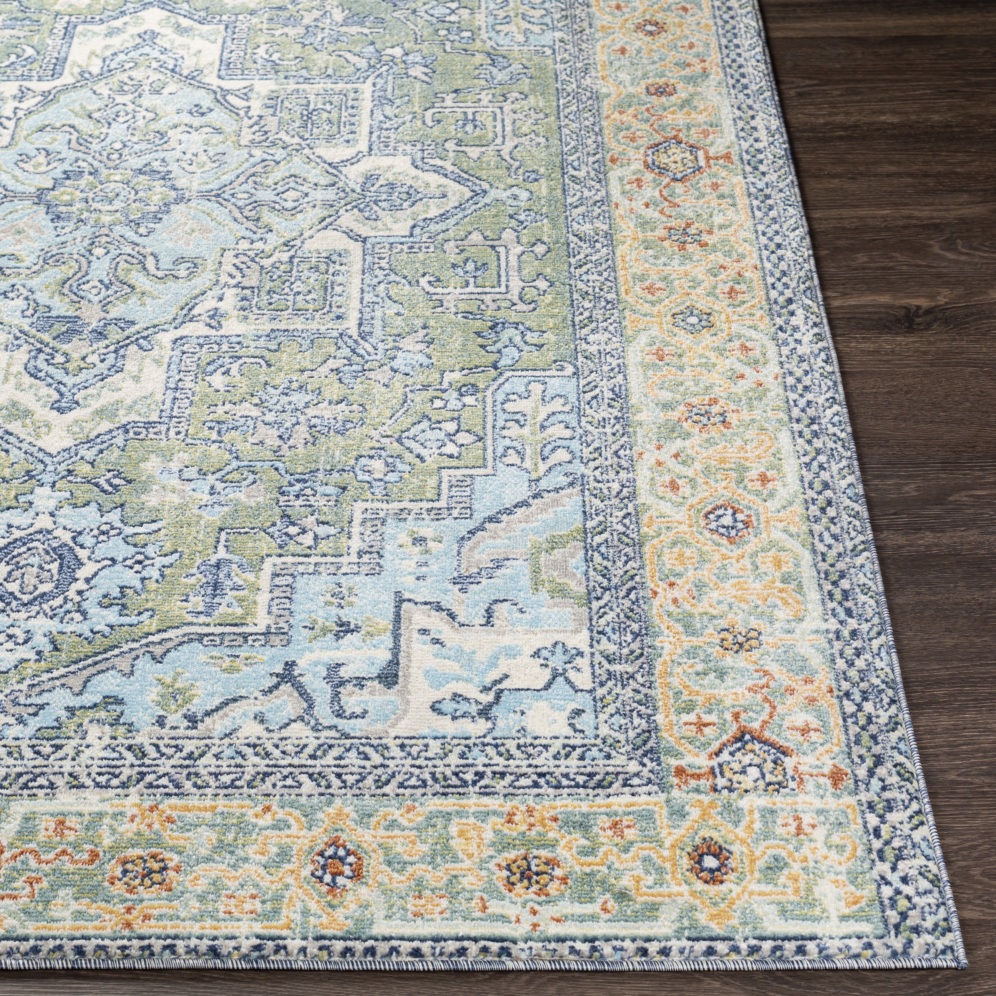 Livabliss Bodrum Blue Outdoor 8'10" x 12' Machine Woven Rug - Image 2