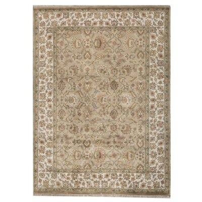 One-of-a-Kind Avalon Hand-Knotted Cream/Green 8'11" x 12'1" Wool Area Rug - Image 0
