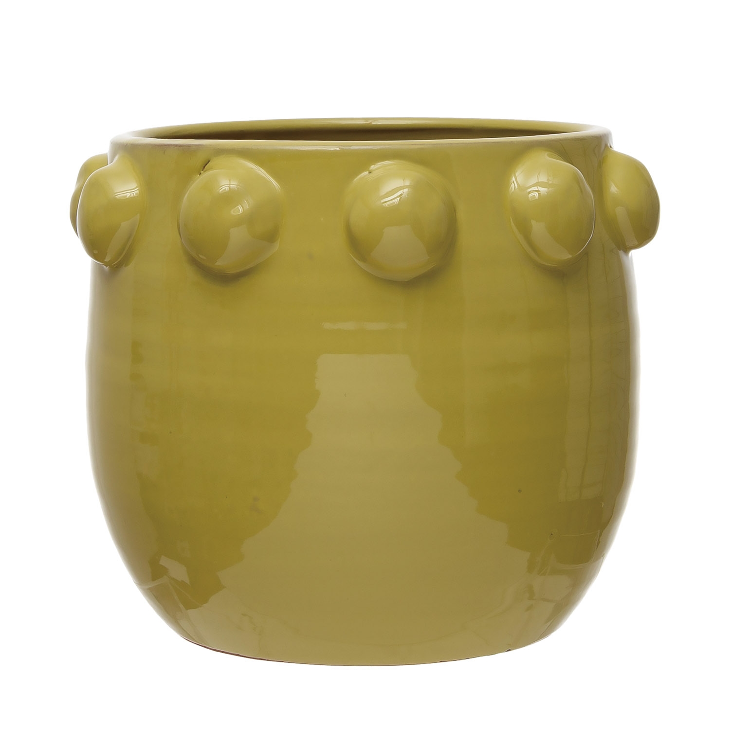 Terra-cotta Planter with Raised Dots - Image 0