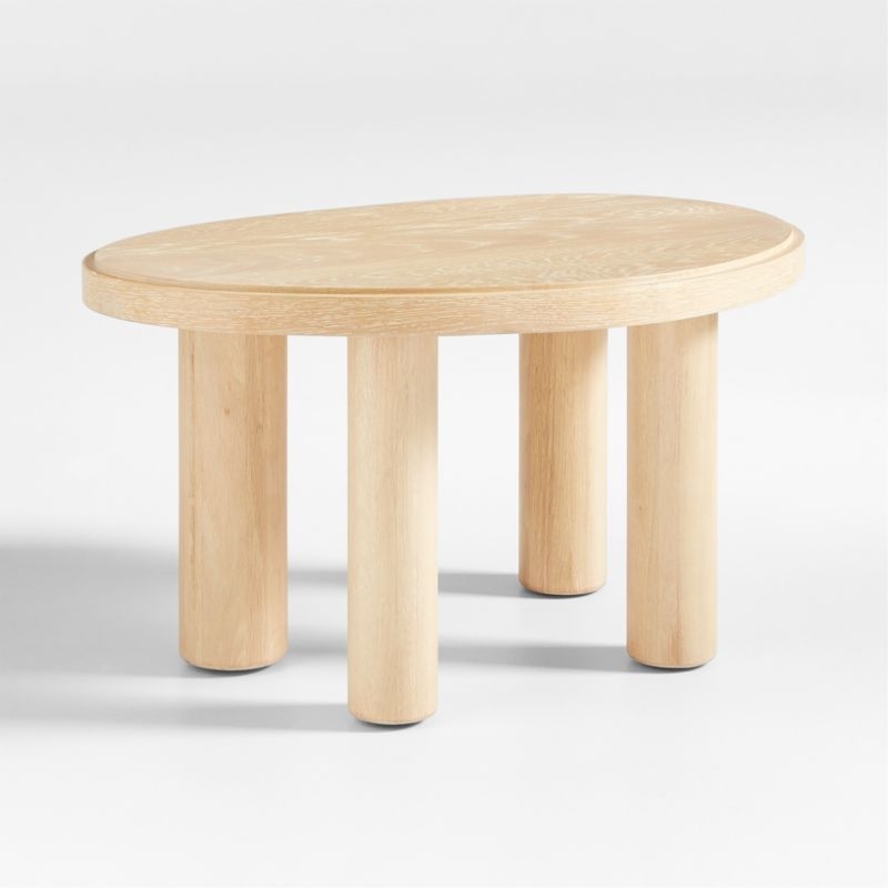 La Sal Natural Oak Wood End Tables, Set of 2 - Image 1