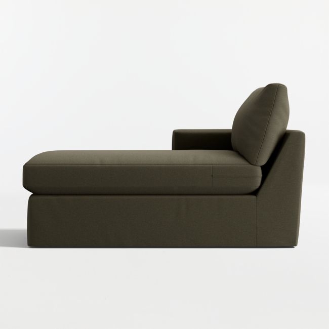 Lounge Classic Left-Arm Chaise Lounge Slipcovered Sectional Piece - Image 0