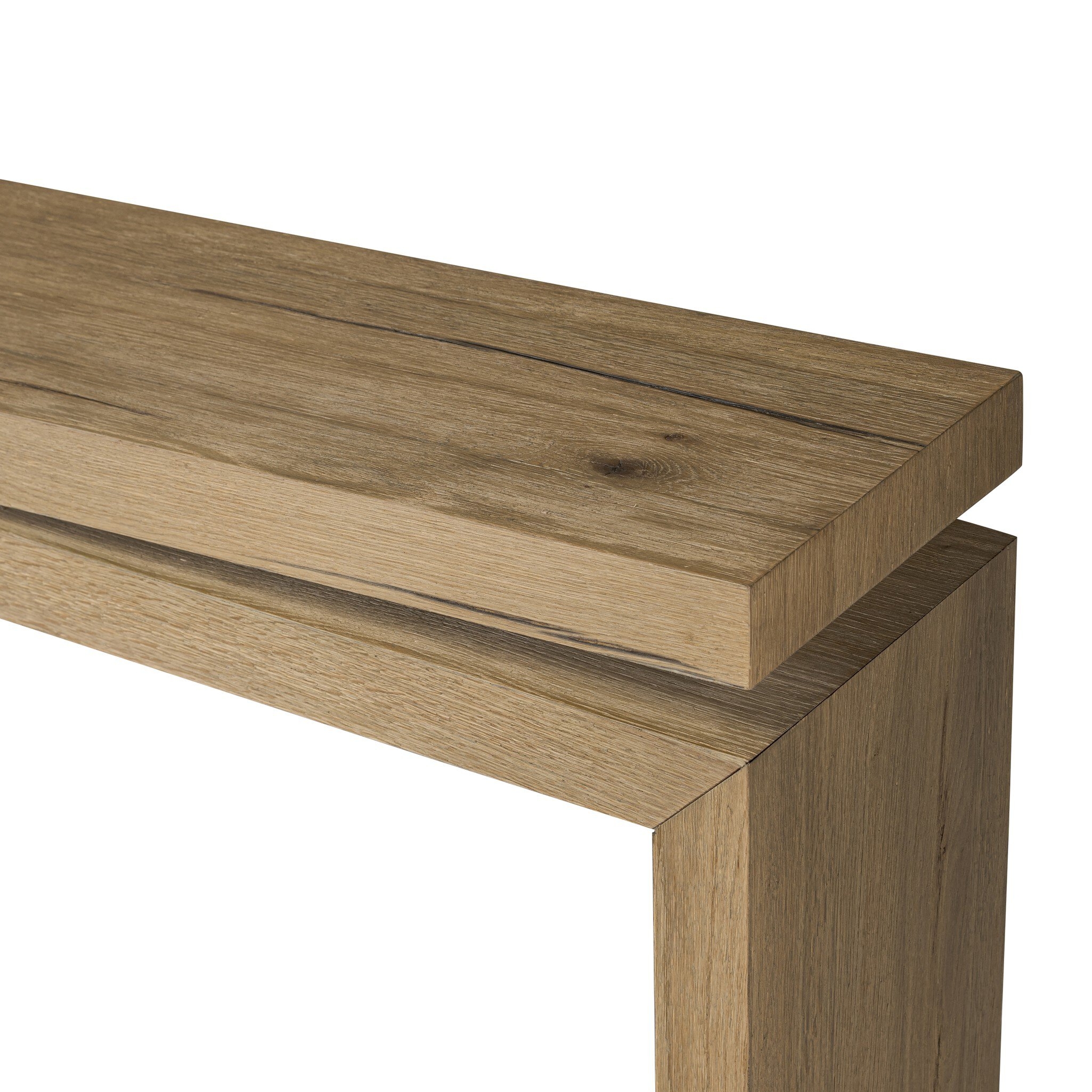 Matthes Oak Console Table - Worn Oak Veneer - Image 4