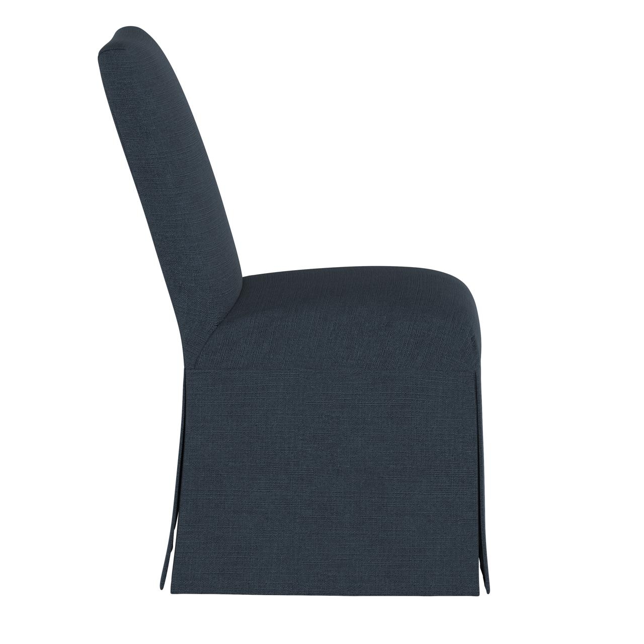 Alice Slipcover Dining Chair in Linen Navy - Image 2