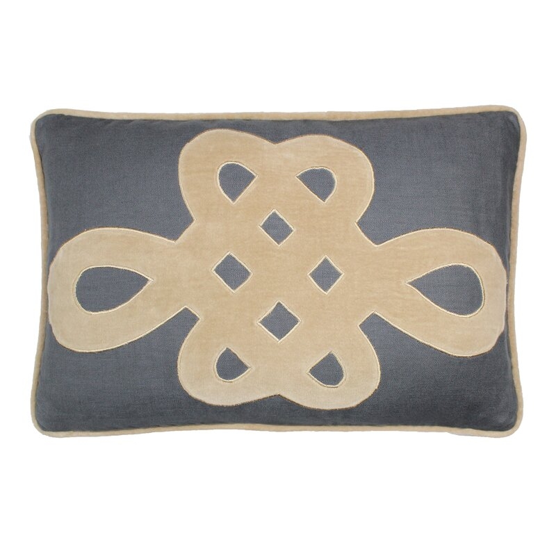 Tourmaline Home Omega Boudoir Rectangular Linen Pillow Cover & Insert - Image 0