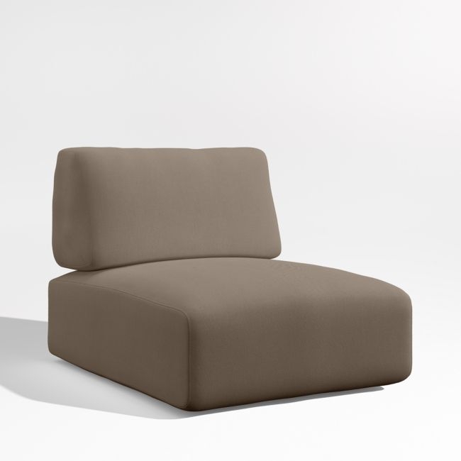 Mallorca Cast Shale Brown Sunbrella ® Outdoor Lounge Chair Cushion - Image 0