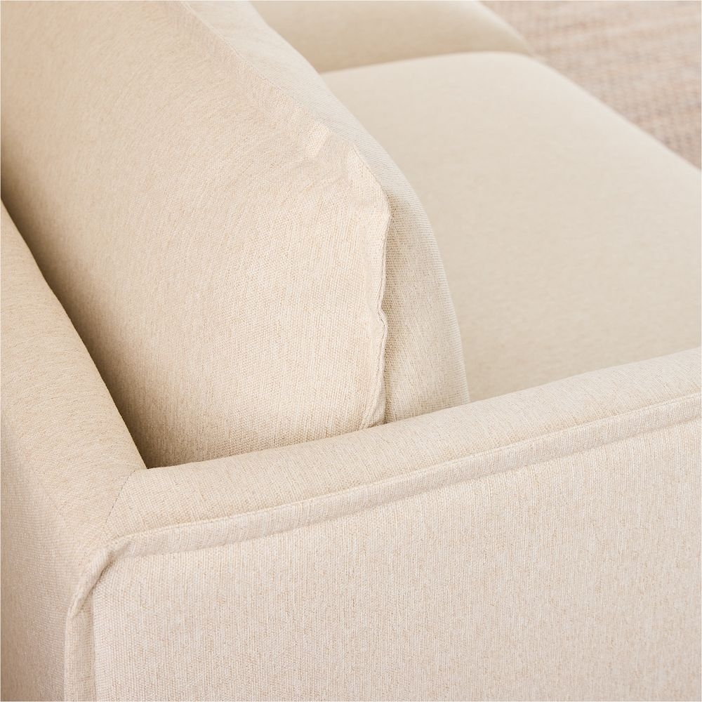 Whitman 86" Sofa Poly Melange Weave, Stone White, Concealed Supports - Image 3