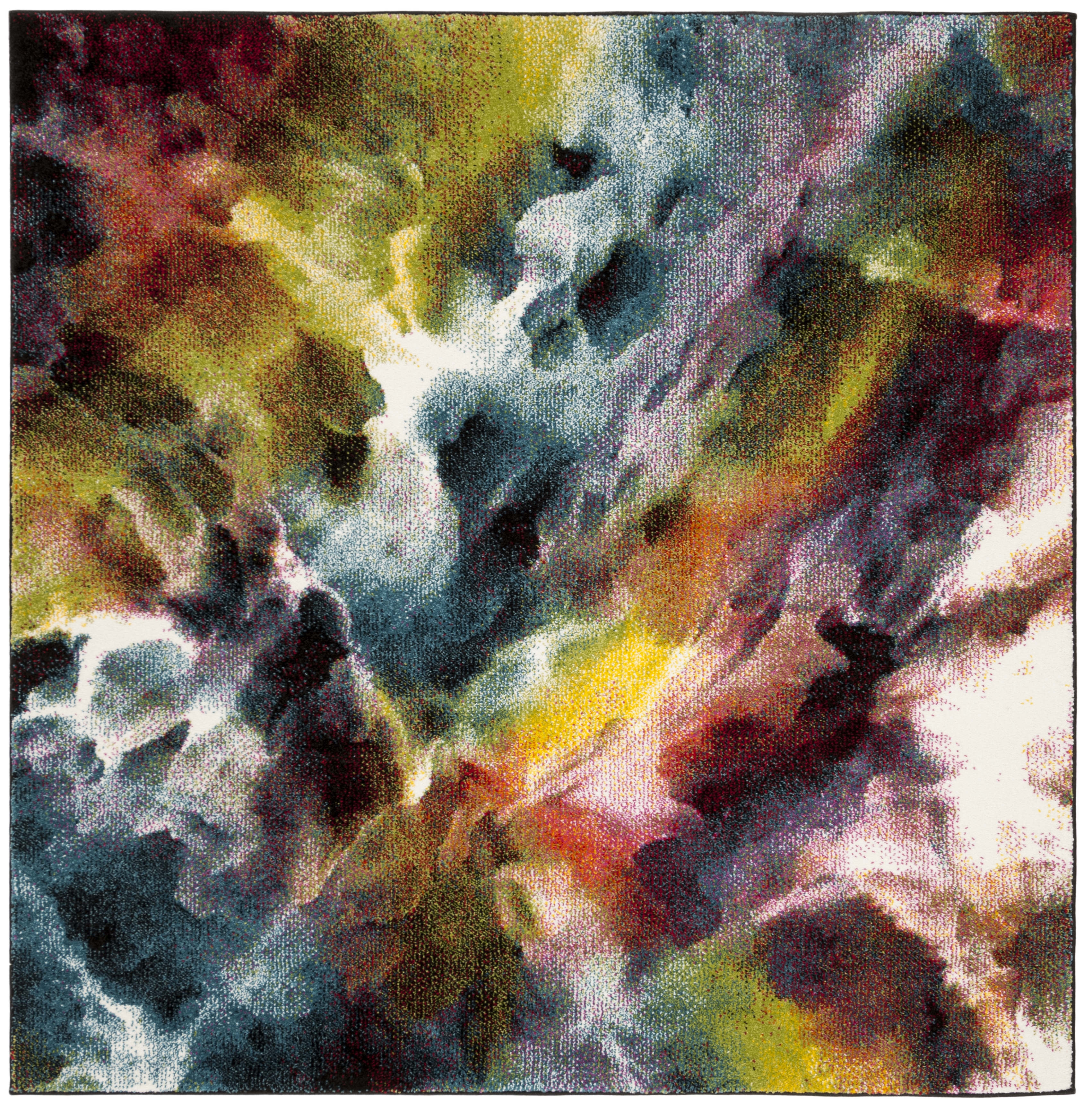 Arlo Home Woven Area Rug, GAL110A, Multi,  5' 3" X 5' 3" Square - Image 0