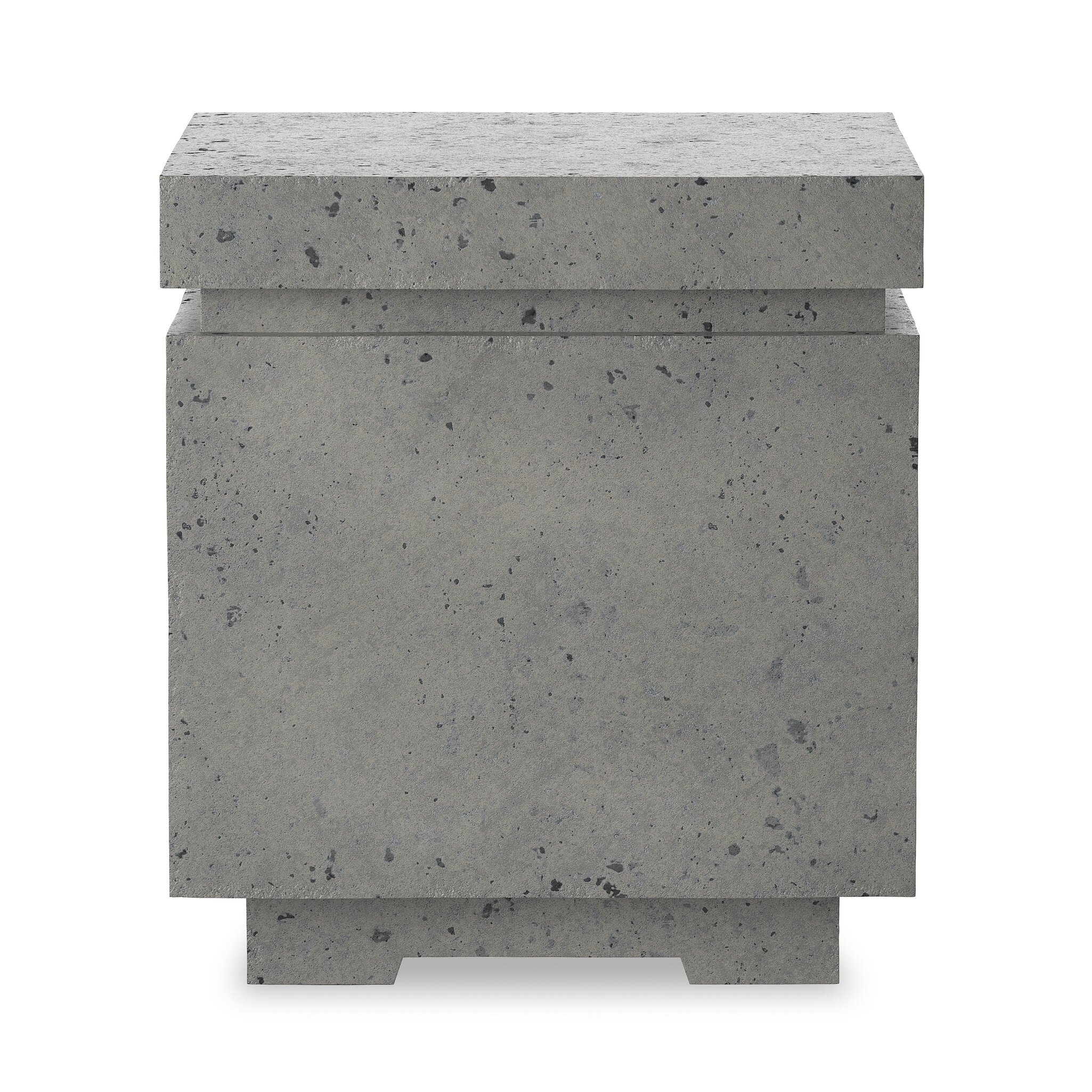 Posen Outdoor Square Propane Enclosure - Pewter Concrete - Image 3