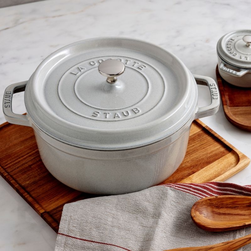 Staub ® 5.5-Qt. White Truffle Round Cocotte - Image 2