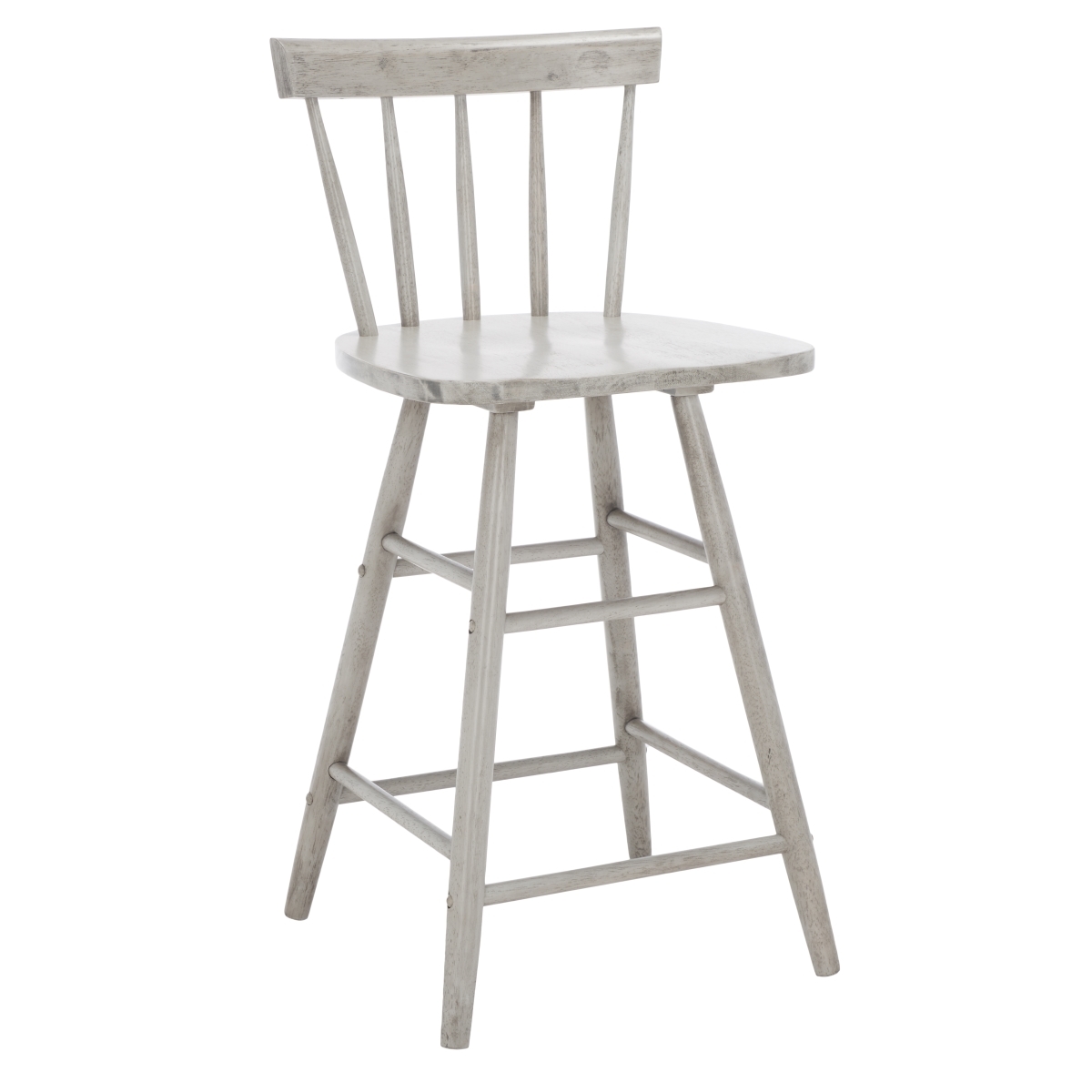 Tally Wood Counter Stool - Grey - Safavieh - Image 6