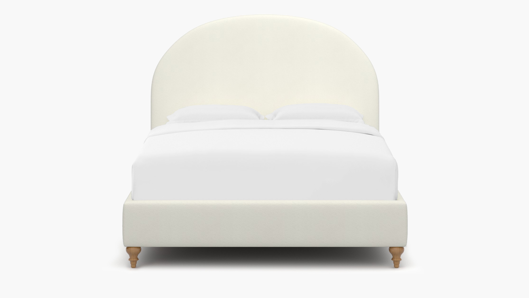 Demilune Bed, Sheepskin, Natural Traditional Turned Leg, Twin - Image 0