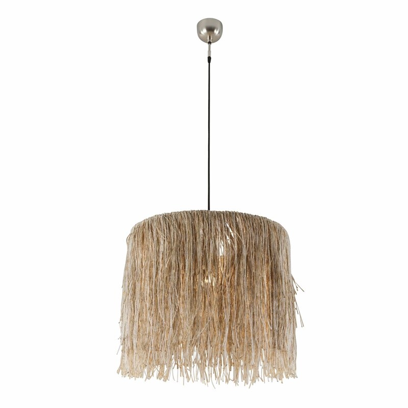 Home Trends & Design Bali 1 - Light Single Cylinder Pendant with Beaded Accents - Image 0