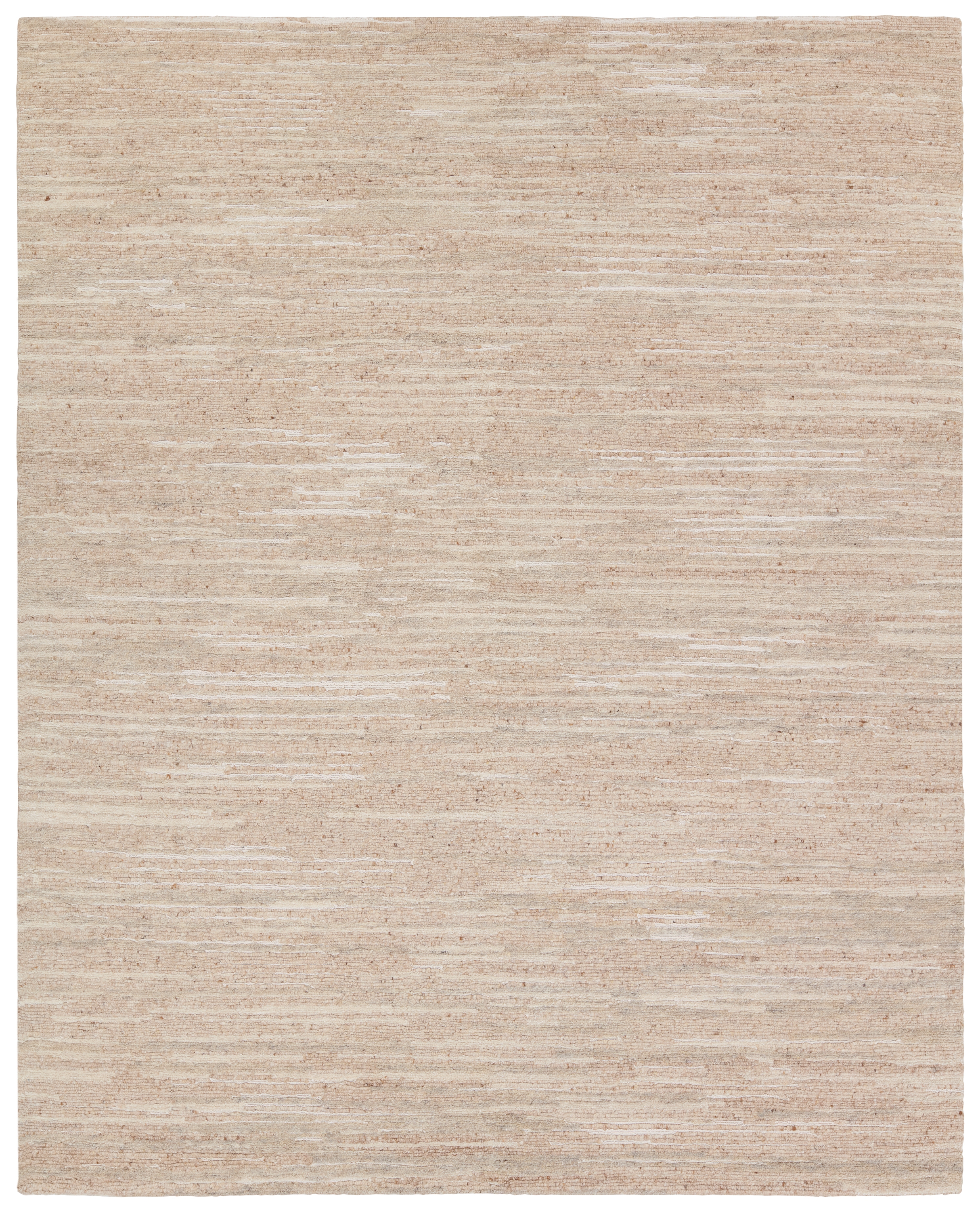 Jameel Hand-Knotted Solid Cream/ Beige Area Rug (18"X18") - Image 0