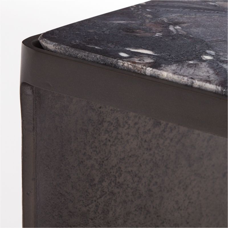 Quarry Black Marble Side Table - Image 4