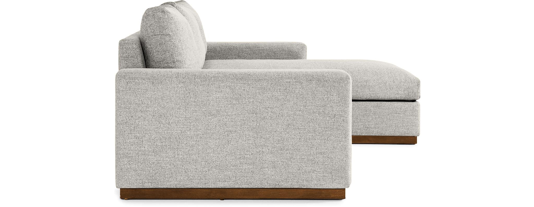 White Holt Mid Century Modern Sectional with Storage - Tussah Snow - Mocha - Left - Image 2