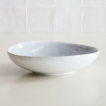 Reactive Glaze Large Pasta Bowl, Set of 4, Black + White - Image 2