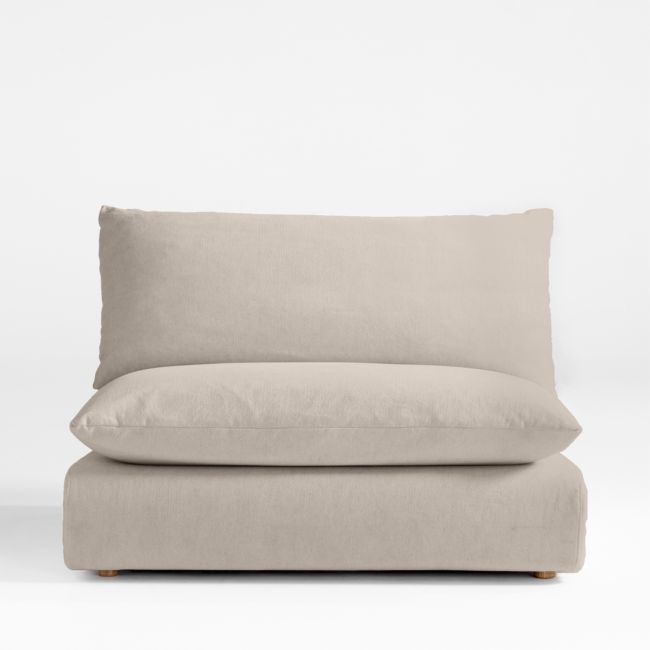 Unwind Armless Slipcovered Chair - Image 0